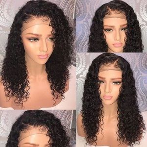 Curly 100% Brazilian lace front wig